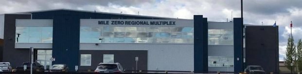 Mile Zero Regional Multiplex commercial building with cleaned exterior glass